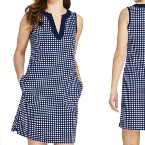 Draper James x Lands End Gingham Dress Size XS Beach Summer Cruise Loungewear - Picture 3 of 4